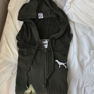 VS Pink Hooded Zip Up Sweatshirt